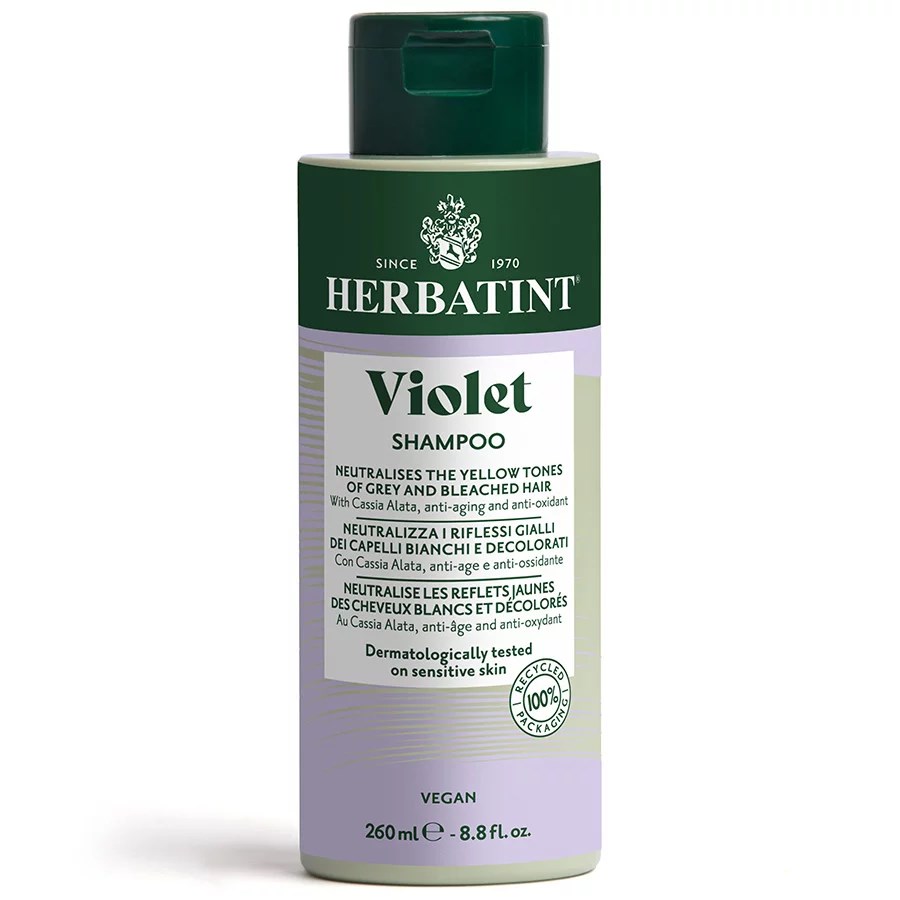 62797e24c28e4e3499716b1cbf31e6d2.jpg Herbatint Violet Shampoo - 260ml - Görsel 1