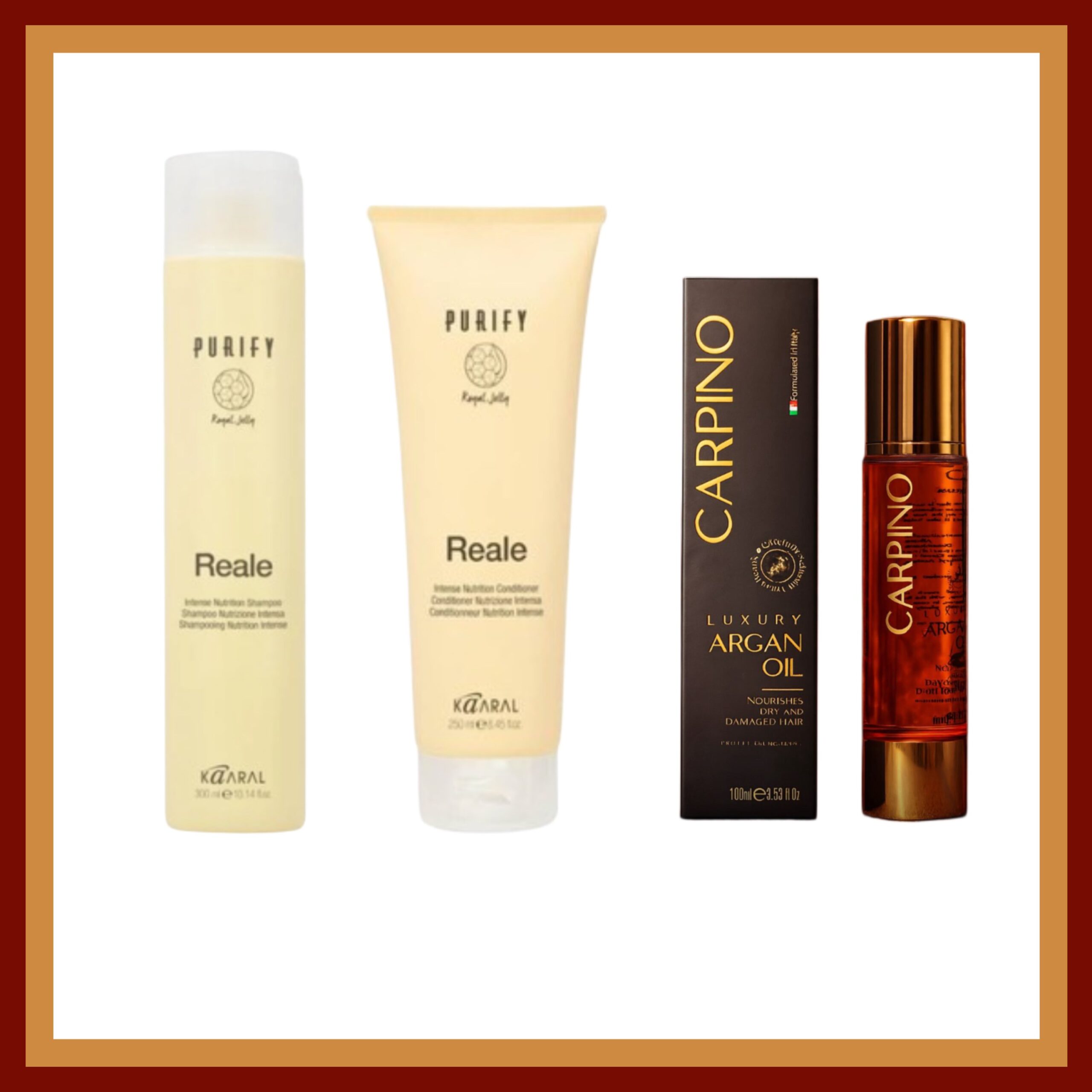 e4bb22fb160b435c8c16ac12e8392a69.jpg Kaaral Purify Reale Intense Şmp 250 Conditioner 200ml. +carpino lüx Argan yağı 100 ml 3Lü set - Görsel 1