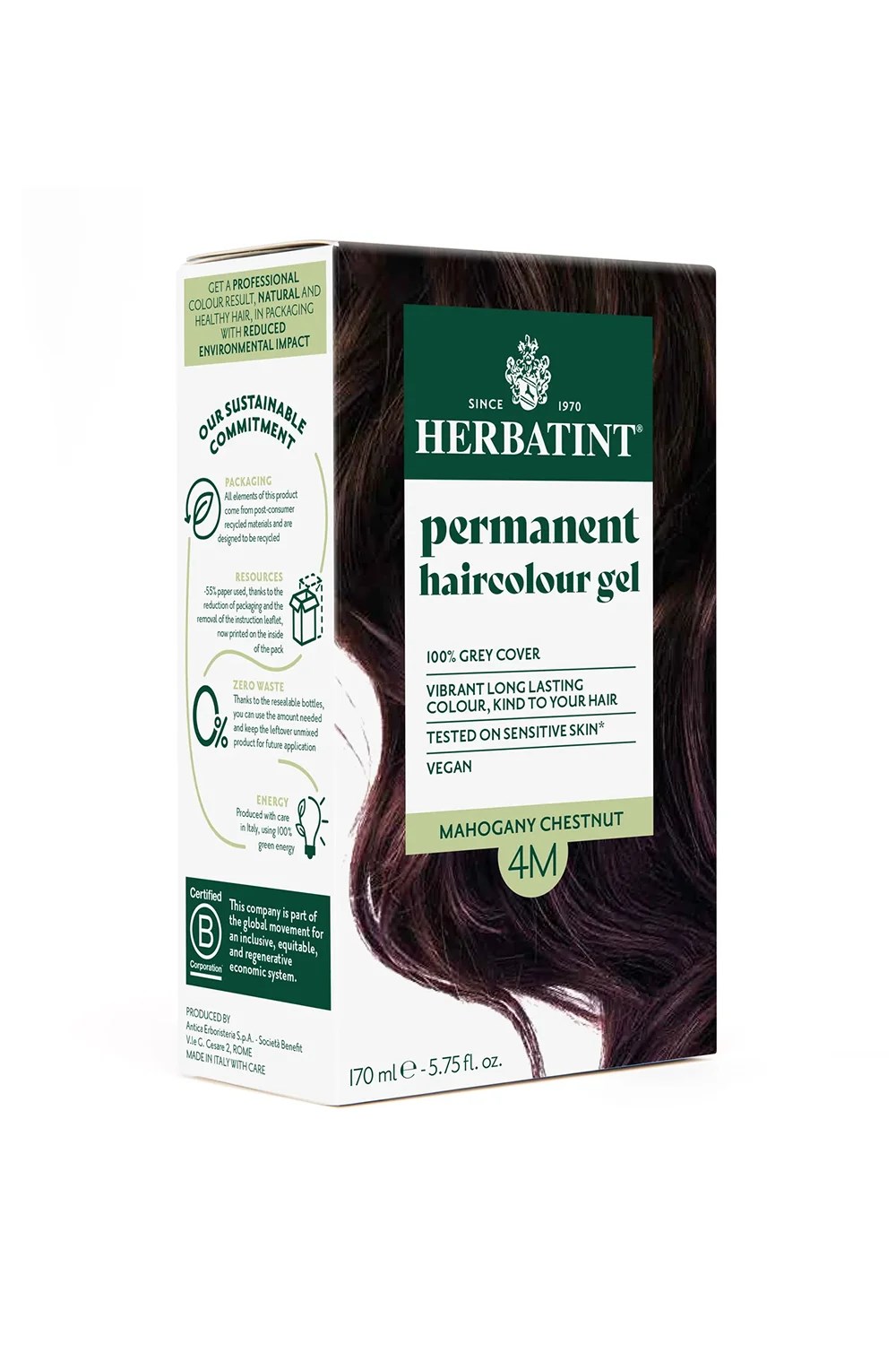 f8950339485a4b56a3dca7d681273050.jpg Herbatint Saç Boyası 4M Chatain Acajou 170ml - Görsel 1